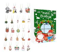 Décoration de l'Avent de Noël | Décoration saisonnière de 24 jours | Calendrier de compte à rebours à suspendre pour porte d'entrée, bureau, centre de table, couronne, escalier, rebord de fenêtre