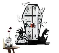 Décoration de l'Avent d'Halloween, décoration de l'Avent, calendrier de compte à rebours en forme de cercueil, décoration de bureau, compte à rebours interactif vivant, pour fête de Noël, amis