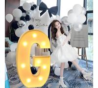 Décoration de Lettres Et de Chiffres Illuminés en Mosaïque Géante for Les Décorations de Proposition «Marry Me», Adaptées Aux Décorations de Fête de Baptême de Bébé.(G,120cm/47in)