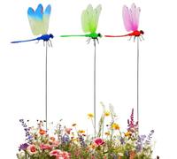 Décoration de libellule décorative pour jardin, terrasse et extérieur - Clips de plantes avec libellules artificielles pour balcon et parterre - Décoration intérieure et extérieure pour chemins