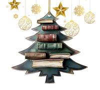 Décoration de livre pour le sapin de Noël - Décoration d'arbre de Noël de livre de Noël, Ornements de Noël de vacances | Décorations de sapin de Noël, ornements de bibliothèque, pendentif de