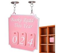 Décoration de Livres pour Étagère | Compteur de Livres Lus Cette Année,de Lecture Annuel pour Bibliophiles Art Mural Maison Salle de Classe Libraire - Décoration Murale Maison Salle de Classe Hommes F