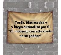 Décoration de maison amusante - Le plan de Dieu : une souris confuse dans son pobber - Accessoire de garage pour homme - Décoration d'intérieur pour homme (75 x 100 cm)