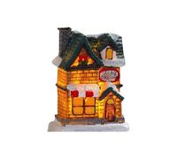 Décoration de maison de festival lumineuse à LED pour enfants - Décoration d'intérieur et d'extérieur - Matériaux en résine - Accessoire de chalet - Fonctionnement à piles - Cadeau de vacances