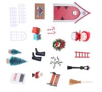Décoration de maison de poupée sur le thème des fées sur le thème de Noël - Accessoire pour maison de poupée articulée à boules - Décoration créative miniature