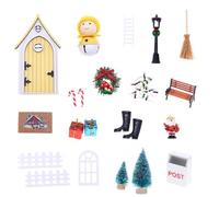 Décoration de maison de poupée sur le thème des fées sur le thème de Noël - Accessoire pour maison de poupée articulée à boules - Décoration créative miniature