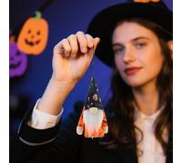 Décoration de maison de poupées d'halloween statuette de vieux sans visage, veilleuse pour décorations de fête en plein air et en intérieur Décorations à suspendre (noir, 16 x 5 cm)