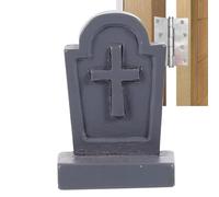 Décoration de maison de tête de charnière, Topper de tête de charnière de porte,Décoration de porte avec pierre tombale magnétique spectrale Halloween | Tête créative magnétique d