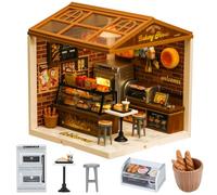 Décoration de maison miniature à construire soi-même pour bureau ou bibliothèque, maisons de poupée, maison miniature Becka's Backhaus - Kit de construction miniature de boulangerie (Bakery House)