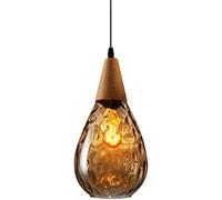 Décoration de Maison Moderne Chandelier rétro Retro Industrie Water Lantern Lamphonde à Lampe E27 Médin-siècle en Bois Sympharme pour Le Salon Restaurant îlot