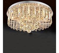 Décoration de Maison Moderne Crystal LED Flush Mount plafonnier luminaire pour la Cuisine Grande Goutte de Pluie Luxe Rond