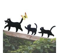 Décoration de maison pour chat, décoration de cour en métal, ornements de jardin décoratifs chats en plein air | Ornements de pelouse mignons décoration de la maison pour cours, arrière-cours, chemins