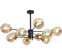 Décoration de Maison Sputnik Branche Sputnik Bulle Bubble Chandelier Black LED Plafond Light Fumée Grey Amber Glass Farmhouse Industrial Pendant Light for Kitchen Dining Room Living Room , Pendant