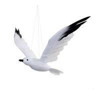Décoration de mouette artificielle fabriquée à la main, figurine réaliste en mousse avec plumes pour la maison, le bureau, le montage mural ou l'étagère, décoration blanche