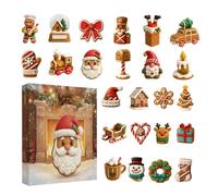 Décoration de Noël 2025 | Décoration de vacances en acrylique 2D, compte à rebours de 24 jours | Pour décoration d'intérieur, festival, porte d'entrée, bureau, salon, cheminée murale