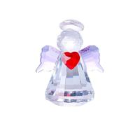 Décoration de Noël 2025 - Figurines d'anges en cristal à collectionner - 2,68 grandes figurines d'anges pour l'art - Statues d'ange en forme de cœur en cristal pour les vacances (violet, taille unique