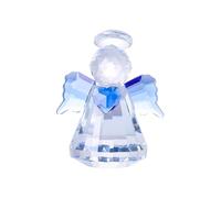 Décoration de Noël 2025 - Figurines d'anges en cristal à collectionner - 2,68 grandes figurines d'anges pour l'art - Statues d'ange en cristal en forme de cœur en cristal pour les vacances (bleu
