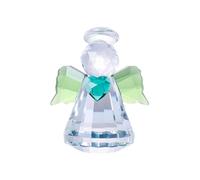 Décoration de Noël 2025 - Figurines d'anges en cristal à collectionner - 2,68 grandes figurines d'anges pour l'art - Statues d'ange en forme de cœur en cristal pour les vacances (vert, taille unique)