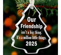 Décoration de Noël 2025 - Our Friendship Isn't a Big Thing - Décoration de sapin de Noël pour meilleur ami, Père Noël secret ou cadeau de Noël pour amis