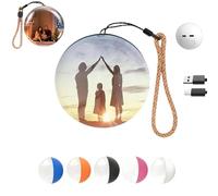 Décoration de Noël 2026 en forme d'orbe de mémoire, lampe sphère de cristal, boule de cristal personnalisable, lecteur LED WiFi, cadeau d'anniversaire de mariage, cadeau de Noël (orange, câble de