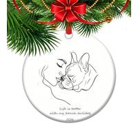 Décoration de Noël 2026 « Life is Better with My French Bulldog » - Joli cadeau Frenchie pour les mamans de chiens, excellent souvenir pour les amateurs de bouledogue, cadeau pour les amateurs de