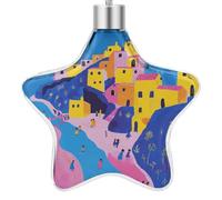 Décoration de Noël 3D à suspendre en forme d'étoile avec lune et village - Décoration de sapin de Noël pour cheminée, fenêtre, travaux manuels, fête de vacances, décoration d'intérieur