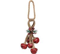 Décoration de Noël à suspendre Clochettes rouges avec ruban 51cm, Décoration festive à suspendre, pendentif de Noël, couronne de porte