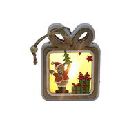 Décoration de Noël à suspendre en bois pour sac cadeau / étoile / arbre lumineux