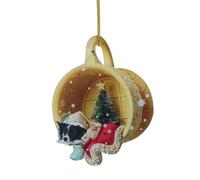 Décoration de Noël à suspendre pour sapin d'intérieur festif et vue arrière