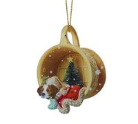 Décoration de Noël à suspendre pour sapin d'intérieur festif et vue arrière