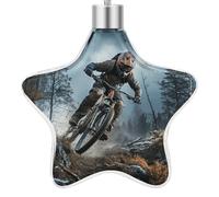 Décoration de Noël à suspendre, tournoi de vélo de montagne, décorations de sapin de Noël en plastique et aluminium à suspendre pour décoration d'hiver