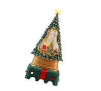 Décoration de Noël alimentée par piles pour bureau, boules à neige ornement joue des chansons avec mouvement dynamique de neige, festival, chute de neige