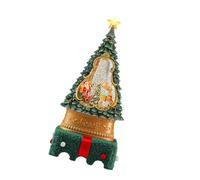 Décoration de Noël alimentée par piles pour bureau, boules à neige ornement joue des chansons avec mouvement dynamique de neige, festival, chute de neige