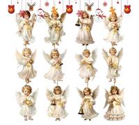 Décoration de Noël amusante en forme d'ange - Décoration de sapin | Figurine à suspendre, kit d'artisanat souvenir, accessoire sentimental avec design détaillé, fournitures de porche pour fête