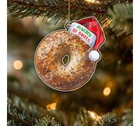 Décoration de Noël amusante pour bagel, décoration de Noël amusante pour les amateurs de bagels, boulangerie, Hanoukka juif, Christmukkah pour café, barista, chef, boulanger, alimenté par Bagels