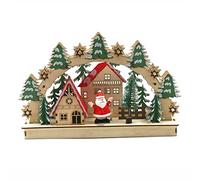Décoration de Noël Arche en Bois Lumineux - Village du Père Noël