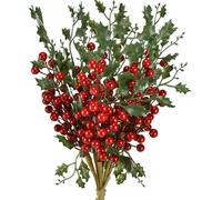 Décoration de Noël Art Ilex Houx avec baies 45cm 6er Set