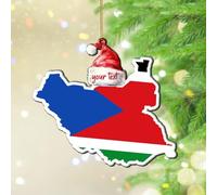 Décoration de Noël au Soudan du Sud, bleu marine, vétéran, militaire, retraite, décoration de sapin de Noël, décoration élégante en acrylique pour voisins amis