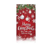 Décoration de Noël avec cadre de porte Père Noël - Bannière amusante pour porte d'entrée - Décoration de porte d'automne pour intérieur et extérieur (Merry Christmas)