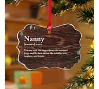 Décoration de Noël avec citations et dictons amusants - Disques décoratifs en acrylique transparent avec mots avec définition - Boule de Noël pour décoration de sapin de Noël, étiquettes cadeaux