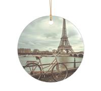 Décoration de Noël avec imprimé vélo Tour Eiffel, décoration de mariage personnalisée pour les couples, un cadeau Mr et Mrs