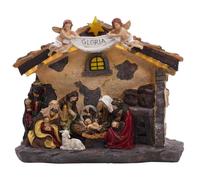 Décoration de Noël, Bethléem, polyrésine, LED, 3xAA, 36x15x29 cm