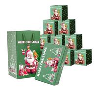 Décoration de Noël, boîte d'explosion de Noël pour argent Boîte d'explosion enveloppe pliante avec 10 rebonds pour la proposition 'anniversaire 'anniversaire vert