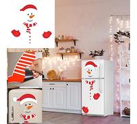 Décoration de Noël Bonhomme de neige Expression Magnétique Réfrigérateur Décoration Vacances Décoration de Porte Garage Autocollant Mural Boules de Noël Décorations de Noël