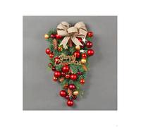 Décoration de Noël boule à l'envers arbre pendentif scène mise en page décoration arc rotin porte suspendue,Type A