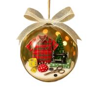 Décoration de Noël - Boule à neige - Décoration vintage - Boule de vacances - Petite boule en verre avec cordon de suspension - Décoration d'hiver pour bureau, terrasse, école de jardin