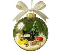 Décoration de Noël - Boule à neige - Décoration vintage - Boule de vacances - Petite boule en verre avec cordon de suspension - Décoration d'hiver pour bureau, terrasse, école de jardin