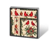 Décoration de Noël Cardinal : Broche carrée élégante, épingles, boutons, badges sans couture pour revers, pour toutes occasions.