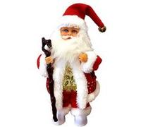 Décoration de Noël Charmant père Noël chante et danse-blanc