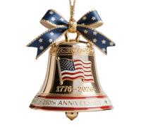 Décoration de Noël Cloche - Ornement Commémoratif Métal Souvenir | Cloche Anniversaire 250e pour Arbre de Noël Porte Cheminée Couronne Décoration Fête Patriotique